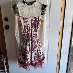 Spirit Halloween Sugar Skull Lace Mini — Boho Festival Dress